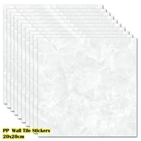 10pcs marble effect tile sticker self adhesive waterproof pp kitchen bathroom non slip background wall decorative wall stickers