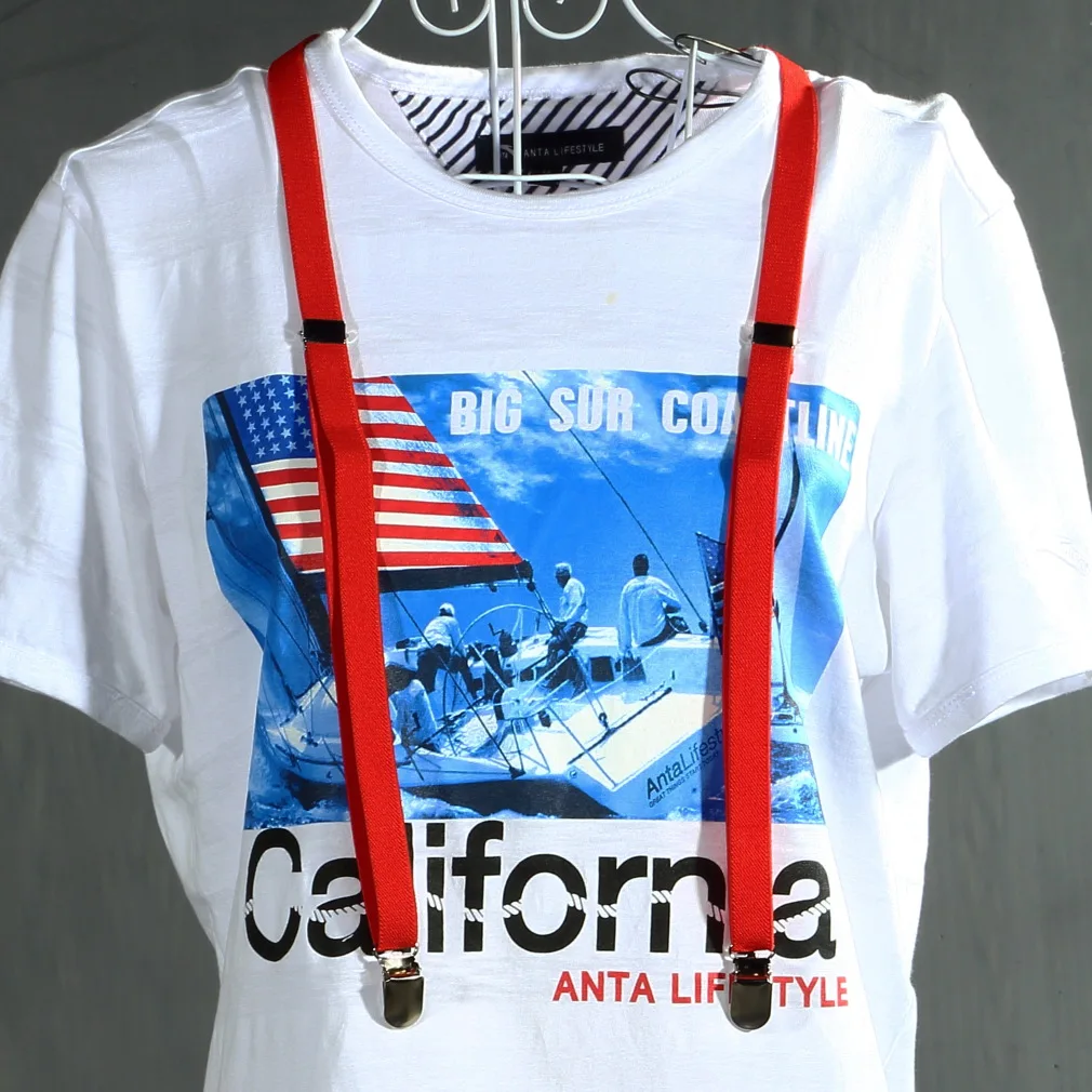 1 шт. мужской женский зажим на регулируемых эластичных штанах Y back тонкие подтяжки