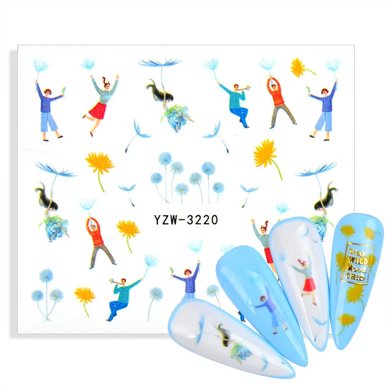 

Переводные наклейки для ногтей, 1 лист