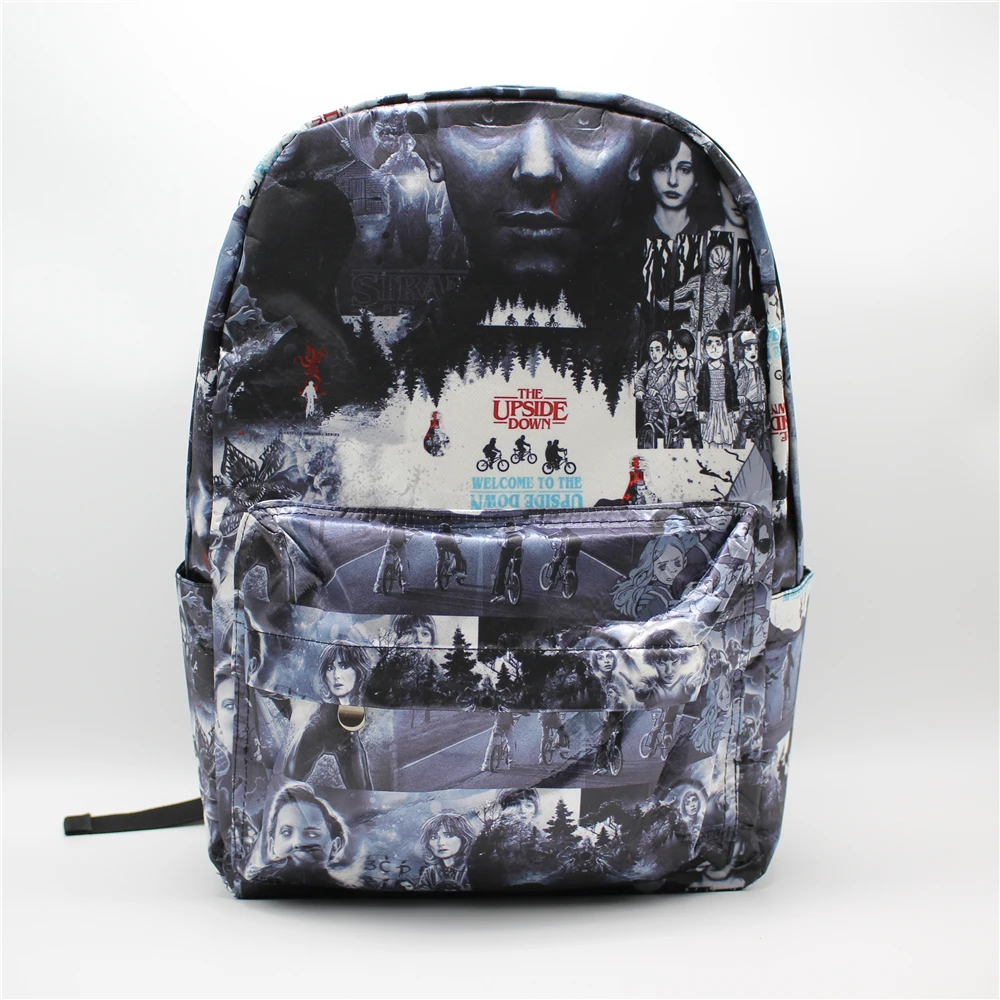 

Anime Stranger Things Canvas Backpack Teenger Casual Packsack High Quality Schoolbag Mochila Unisex Student Travel Laptop Bag