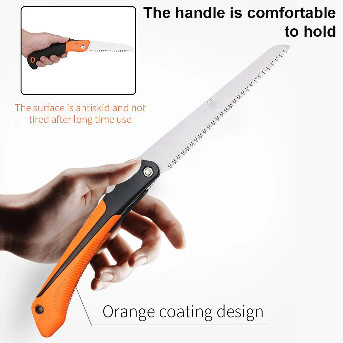 

New Household Folding Saw Agricultural Handsaw Tool 150/210/250mm Fruit Tree Pruning Garden Saw With TPR Handle Foldable Saw