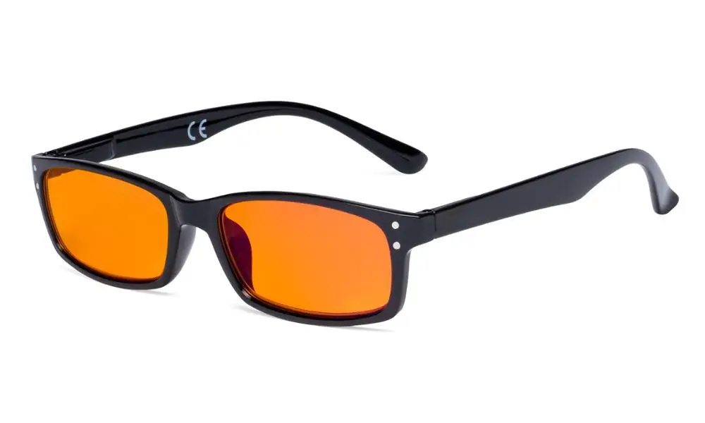 Black DS103 Eyekepper компьютерные очки синий светильник Блокировка с оранжевым тонированным фильтром объектив для сна - Цвет оправы: Black