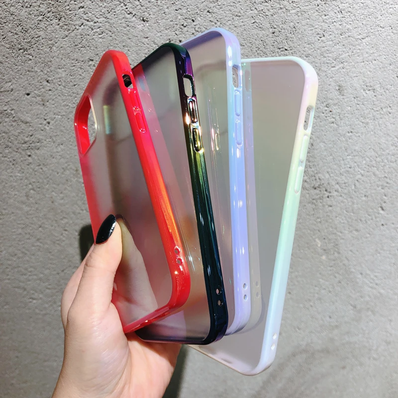 Gradient Rainbow Laser Clear Phone Case For iPhone 14 Pro Max 13 12 Mini 11 X XS XR 7 8 Plus SE Colorful Transparent Soft Cover