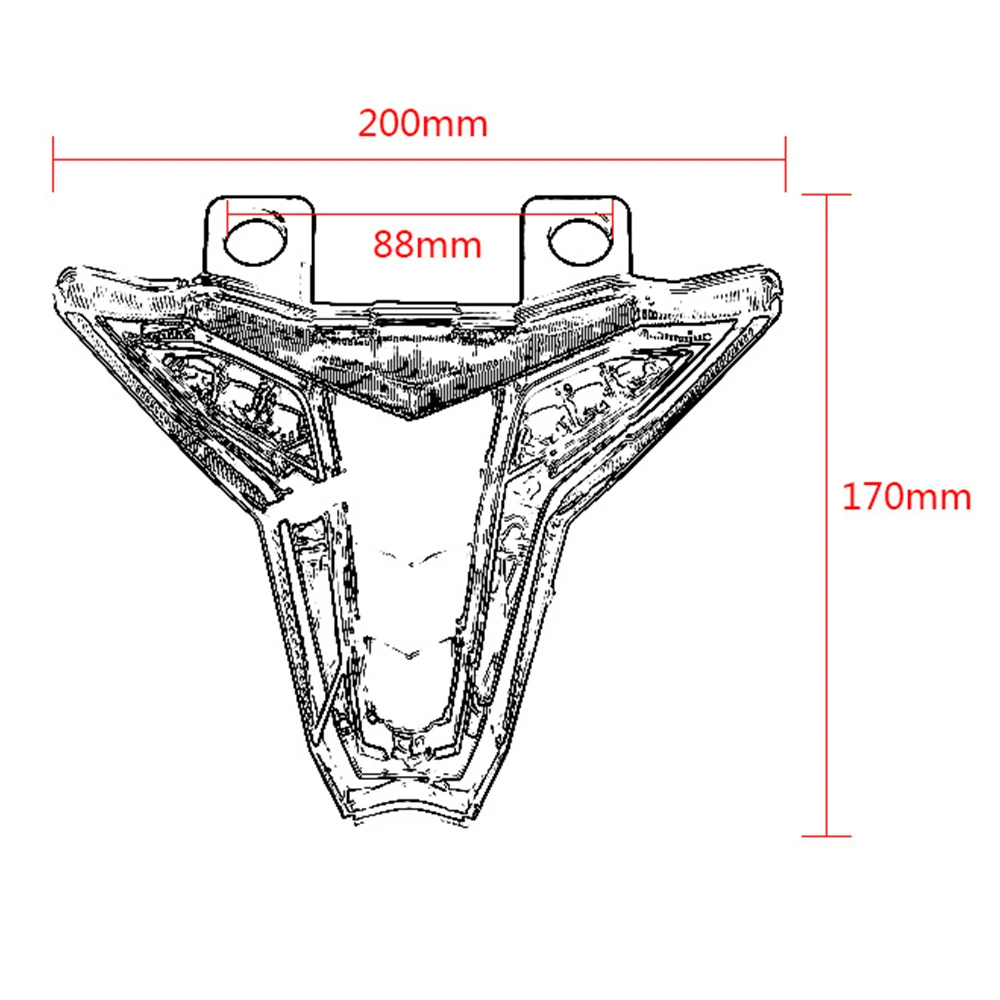 

for Kawasaki Z1000 2014-2018 Modified Taillights Assembly Lights LED Flashing with Brake Lights Ninja 250 Ninja 400 2018
