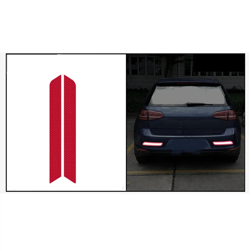 Светоотражающие наклейки на бампер автомобиля 2 шт. накладки колеса отражающие