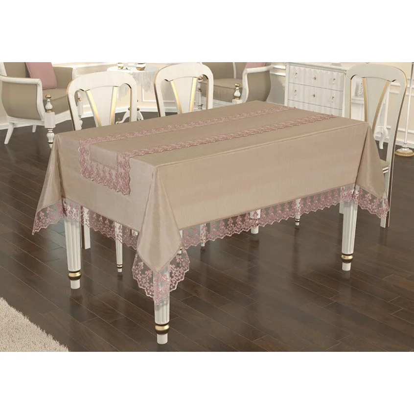 

Tanur Tablecloth & Runner Ruched Cappuccino Powder Stain resistant