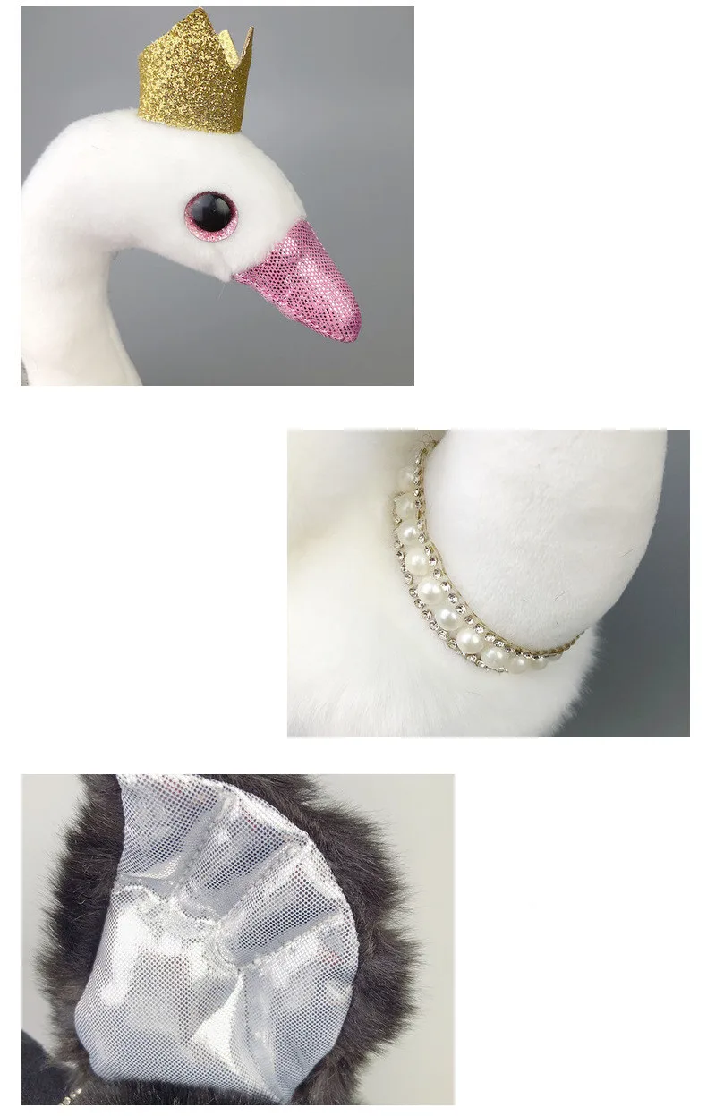 Игрушка плюшевая в виде лебедя 28 см |