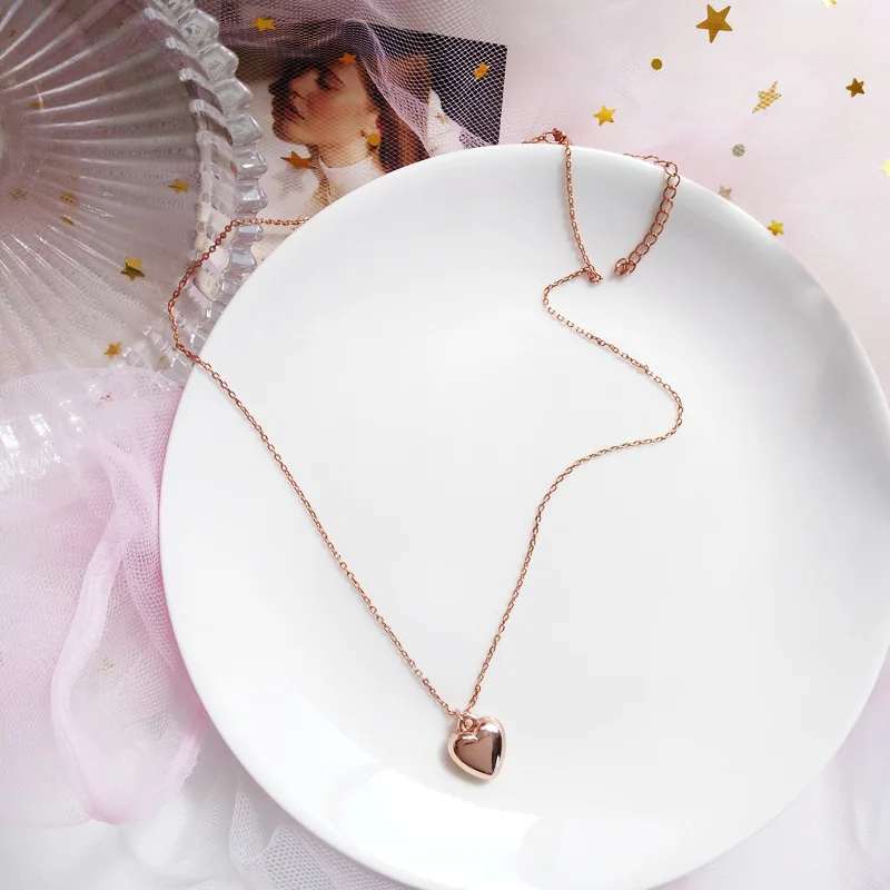 Романтическое ожерелье с подвеской в форме маленького сердца для женщин и