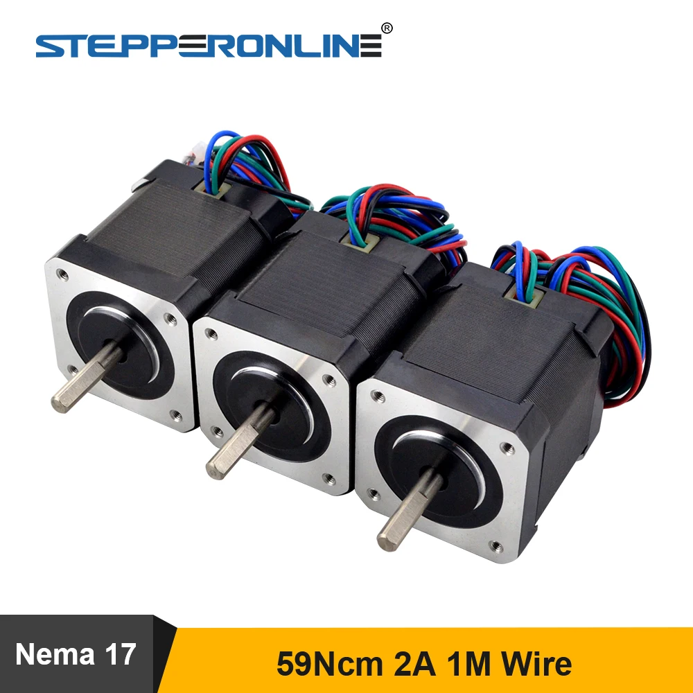 Шаговый двигатель Nema 17 48 мм 59nсм (84 унции) шаговый Nema17 17HS19 2004S1 2A 42 BYGH 4 свинцовый для
