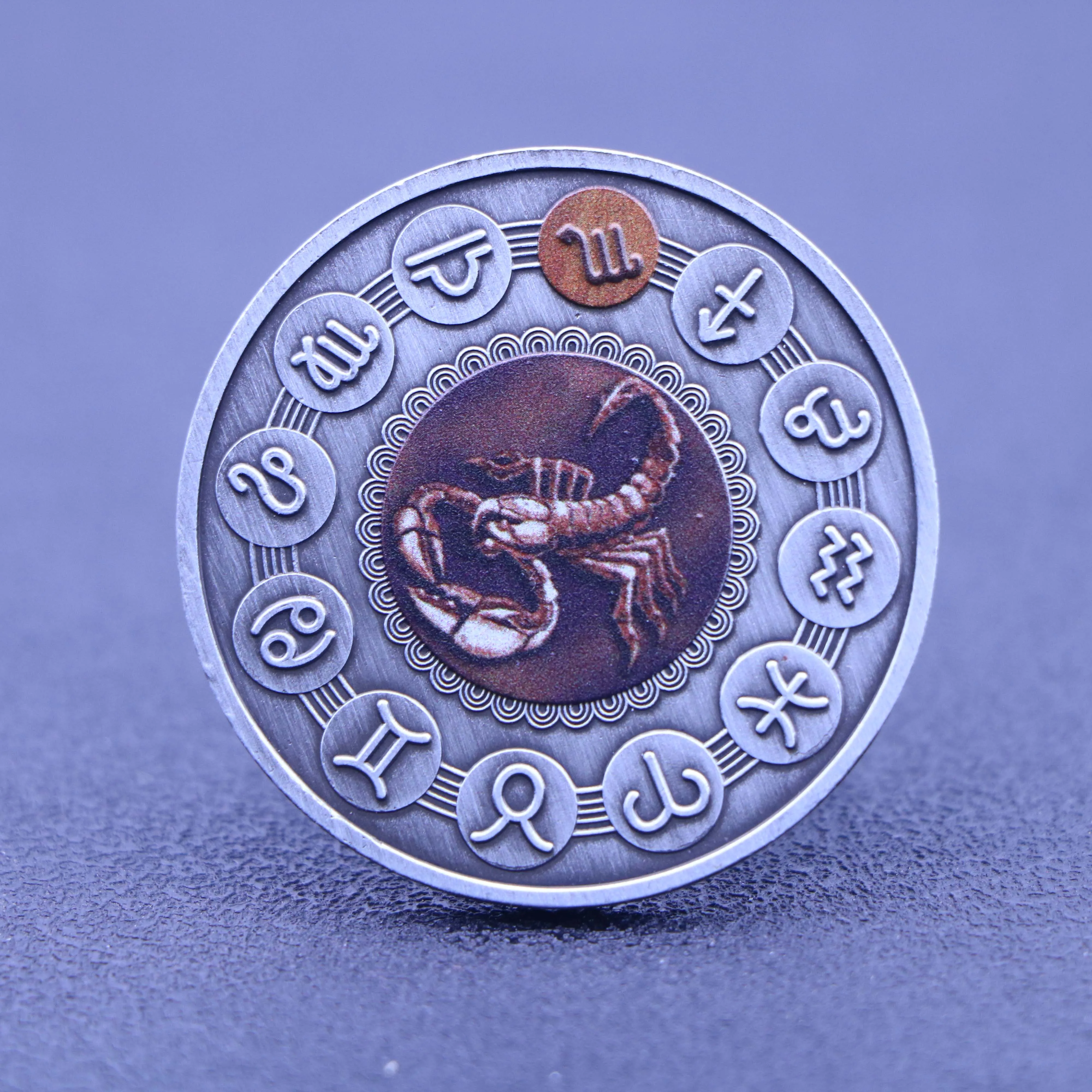 Красивые немагнитные двенадцать созвездий зодиака серебряные Юбилейные Монеты