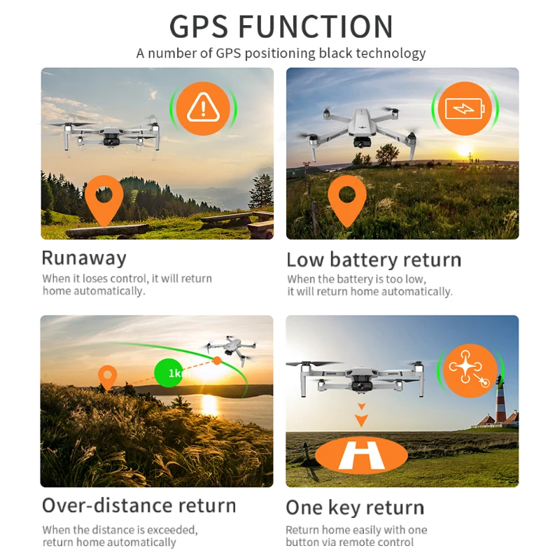 zwn kf102 gps дрон с 4k hd камерой 2 осевой ан