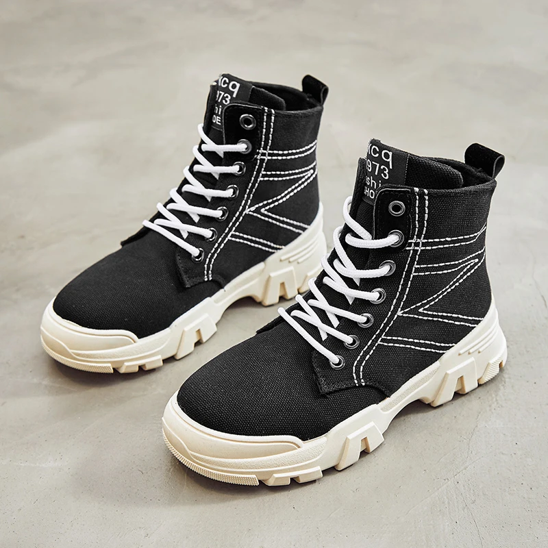 Женские ботинки повседневные ботильоны на низком каблуке дышащая легкая зимняя