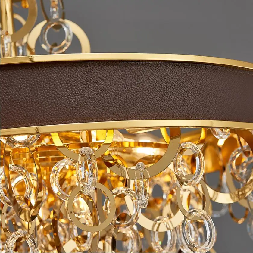 

New crystal chandelier for living room lamp bedroom lamp fashion modern LED lamp rectangular restaurant chandelier