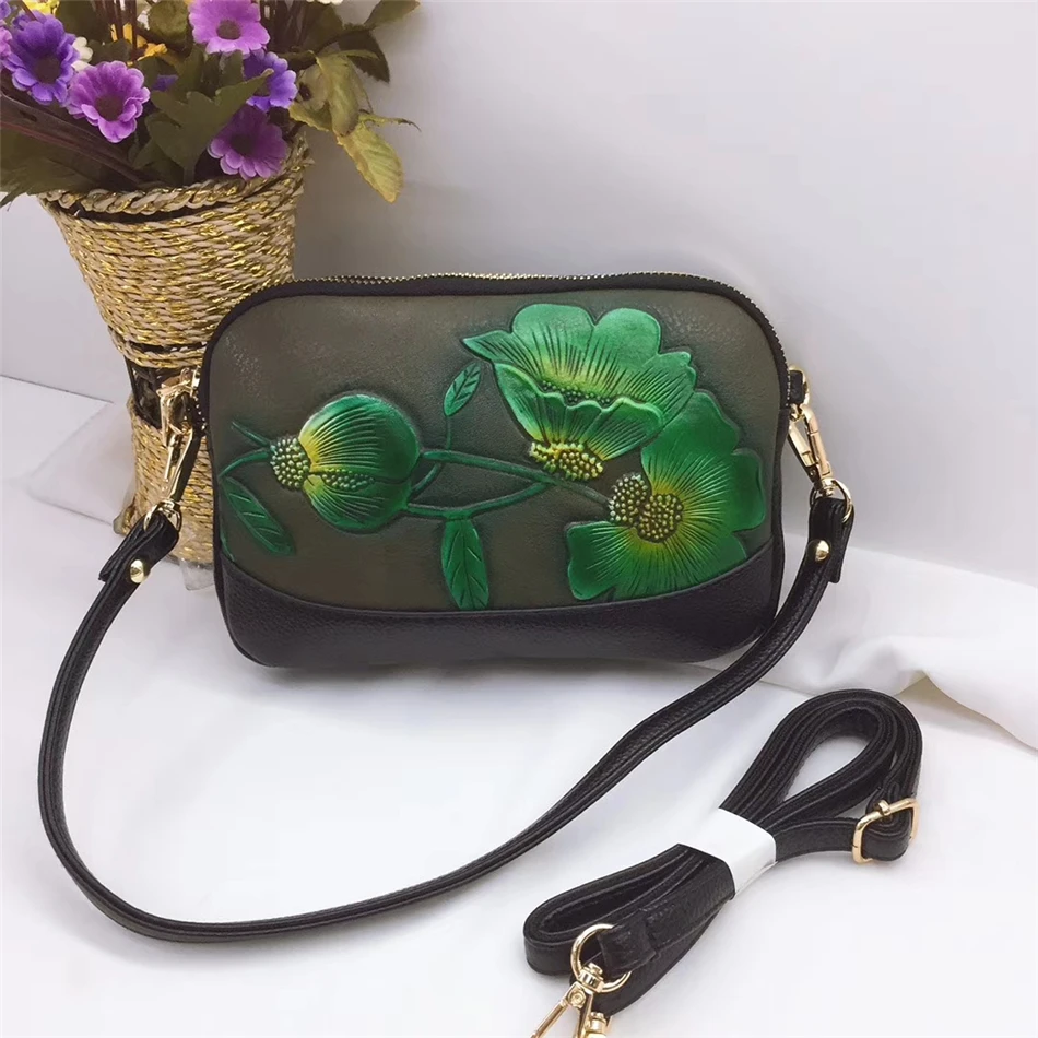 lucky flower green 16 цветов сумка Клевер на удачу новые роскошные кошельки и сумки женские сумки дизайнерские женские сумки через плечо плечевые сумки для женщин Sac - Цвет: lucky flower green