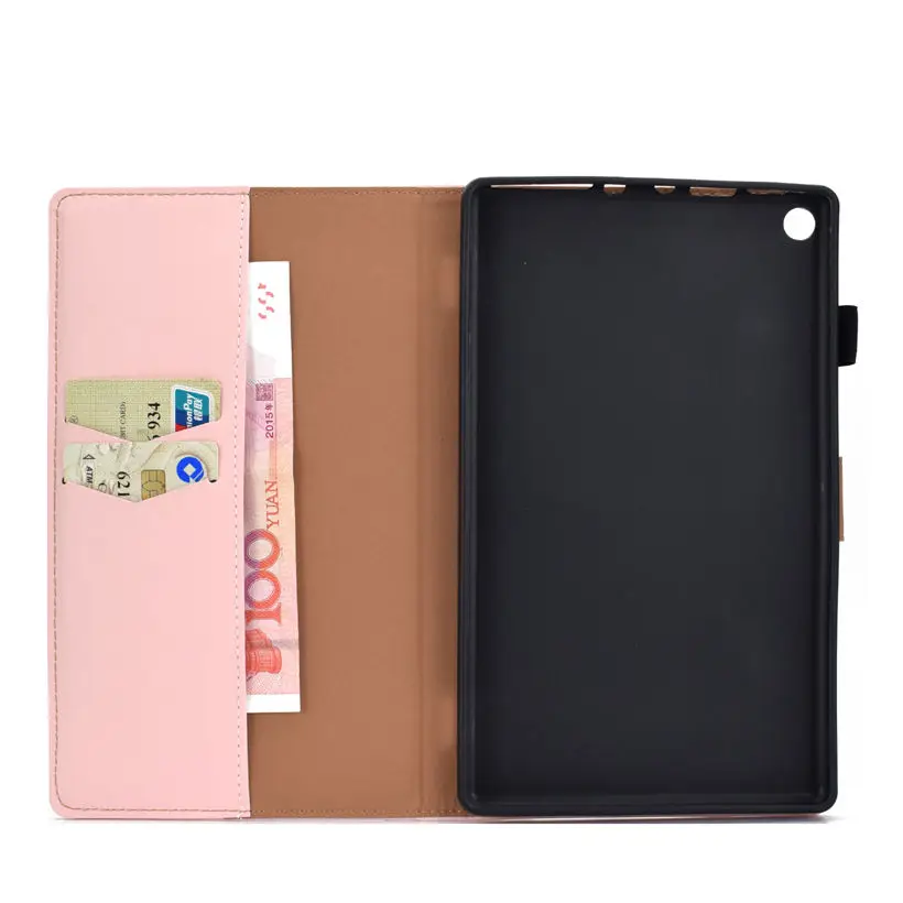 Чехол Funda для Amazon Kindle Fire HD8 HD 8 2017 2016 7th 6th Generation чехол с мультяшным принтом кота