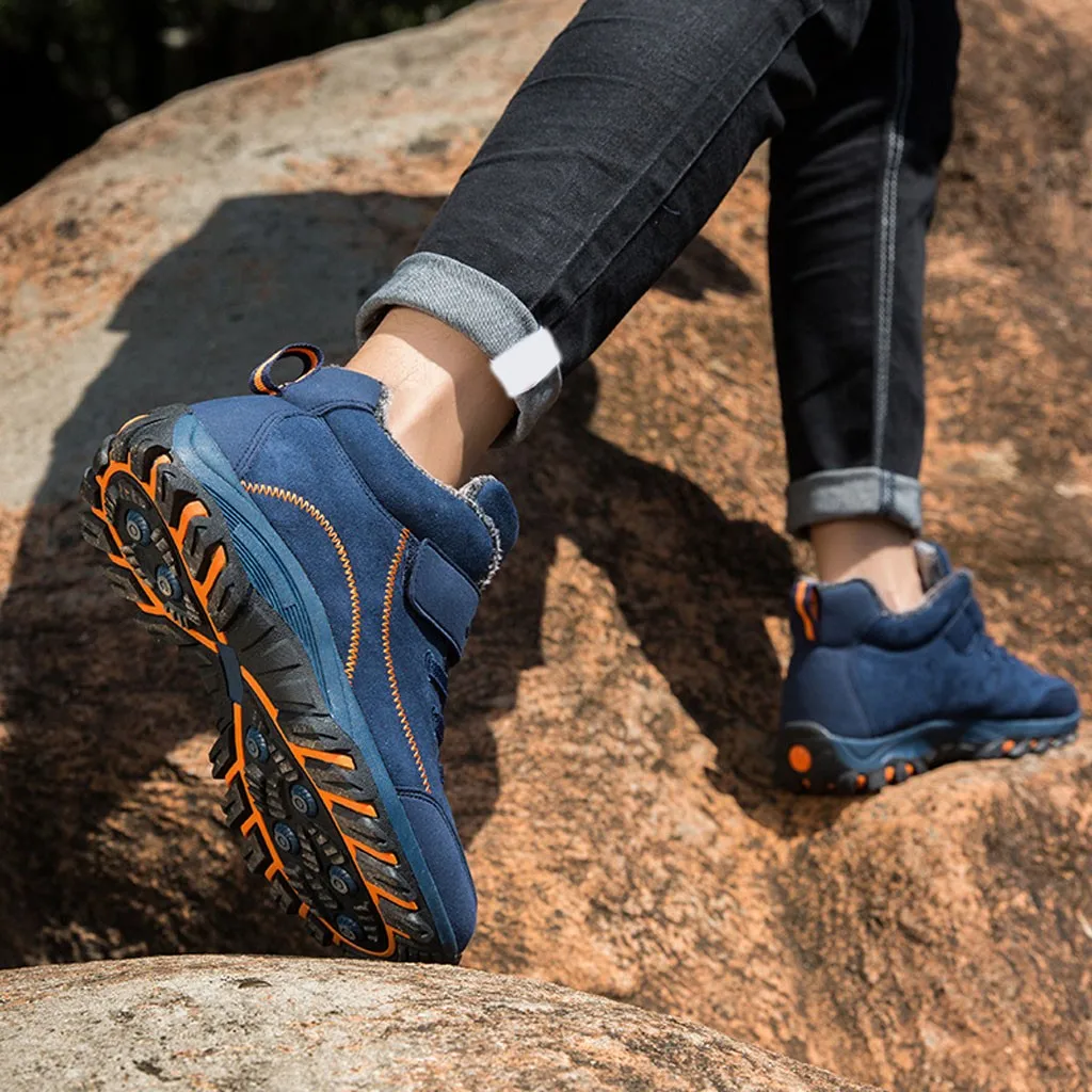 Зимняя Уличная обувь для пеших прогулок женские плюшевые горные треккинговые