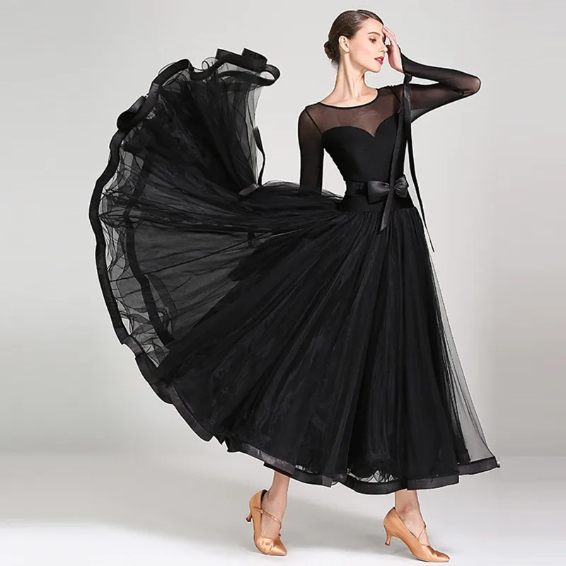 Темно красные платья для бальных танцев костюм платье Венского вальса длинное