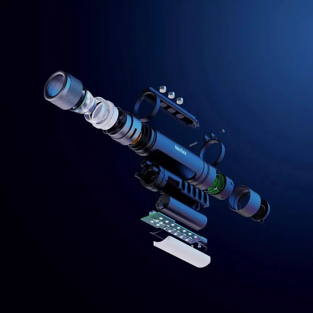 nextool 6 in 1 1000lm dual light zoomable alarm flashlight usb c rechargeable mobile power bank magnetic camping work free global shipping