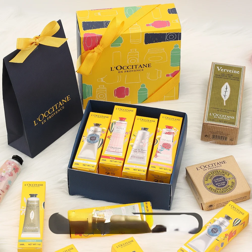 Set Box Gift Box With Hand Gift 30ml75ml 2/3/4 Pcs Cherry Blossom Shea Butter