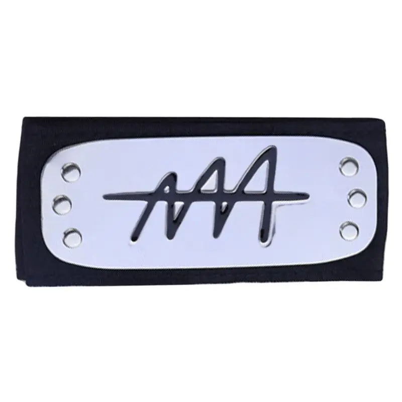 

Adult Kids Headband Japanese Anime Logo Metal Plated Hairband Forehead Protector Q6PB