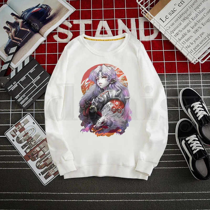 

Толстовка Sesshoumaru Inuyasha Kagome с японским манга, аниме, свитшот с принтом, трендовая мужская одежда в стиле хип-хоп, мужские толстовки с круглым вы...