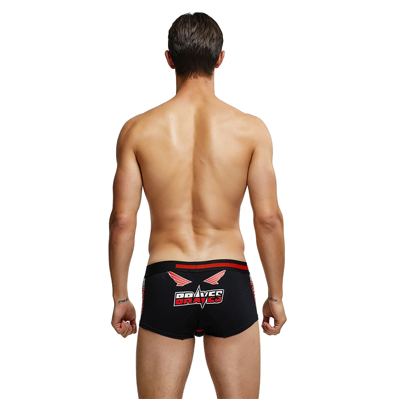 Мужское нижнее белье SEOBEAN модные хлопковые боксеры с низкой посадкой и белыми