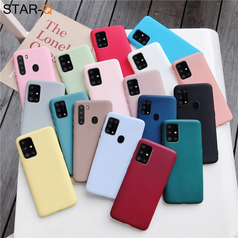 candy color silicone phone case for samsung galaxy a51 a71 5g a31 a11 a41 m51 m31 a21s a91 A81 A01 matte soft tpu cover