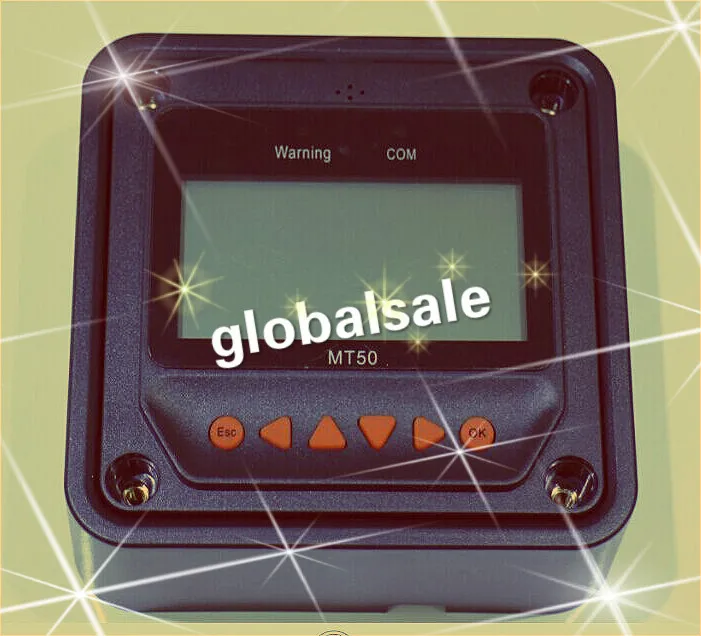 Черный цвет MT50 дистанционный Измеритель ЖК дисплей Солнечный контроллер