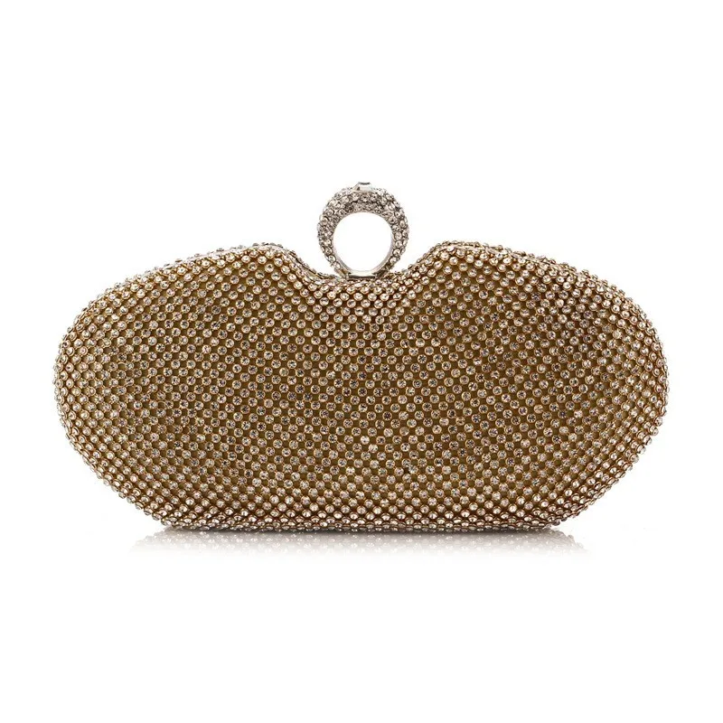 

Hot Diamonds Sale Women Studded Evening Bag Beads Bling Bling Crystal Mini Clutches Shoulder Bags Chain Wedding Party Bag