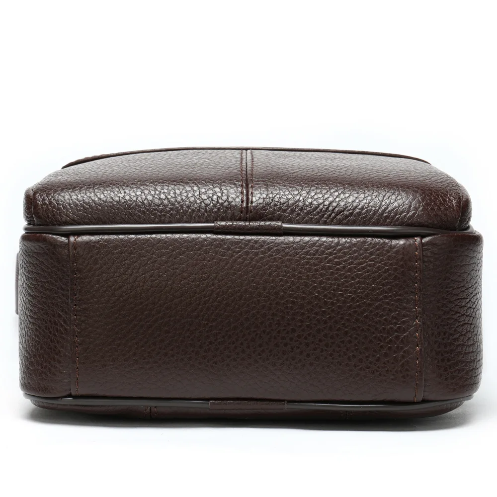 Кожаная мужская сумка-мессенджер повседневная сумка через плечо с узором Личи из