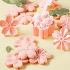 5 шт.компл. Sakura Cookie Пресс-штамп бисквит, форма для помадки, цветочная форма, пресс для выпечки, пластиковый резак для печенья