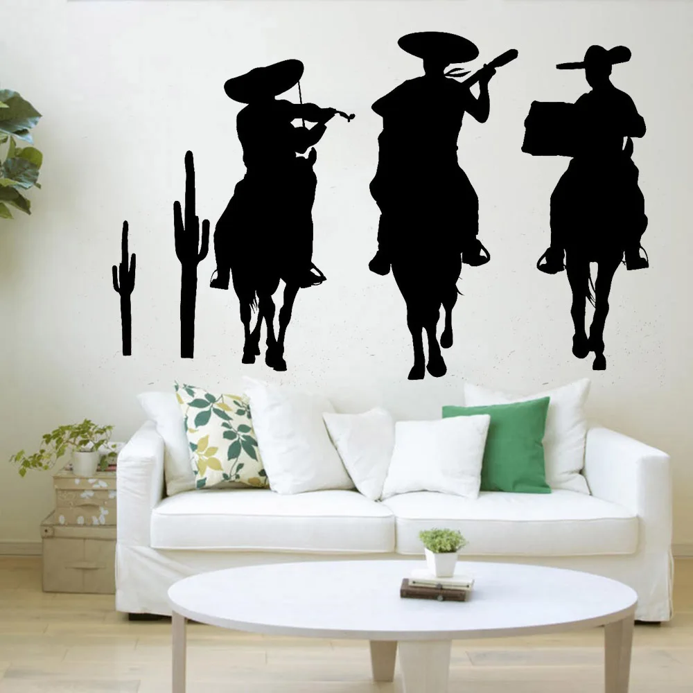 Mexicans Music Vinyl Wall Sticker Living Room Mexico Musician Guaranteed Decal Bedroom North America Home Decoration W083 | Дом и сад