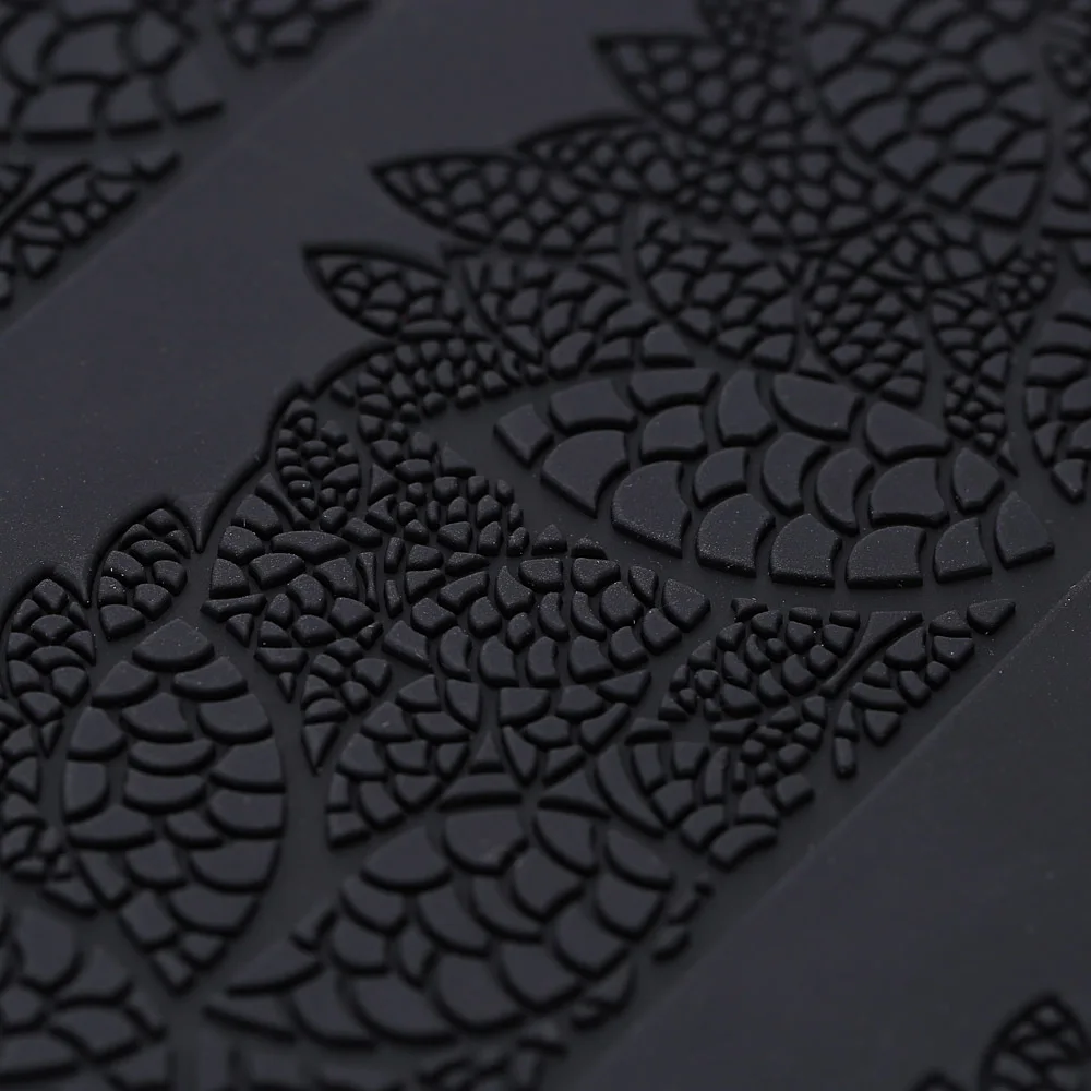 Силиконовый кружевной коврик с большим рисунком цветов Листьев для торта