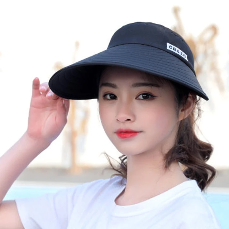 Шляпа от солнца Foux женская с широкими полями складная УФ шляпа со шнуровкой