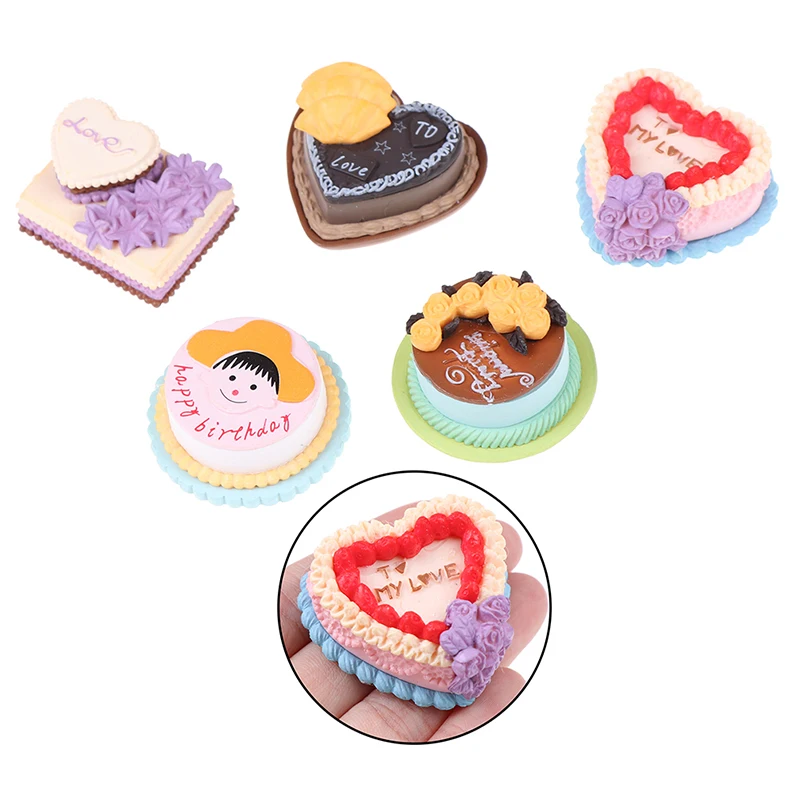 

Simulation Birthday Cake Cutting Pretend Play Kitchen Food Education DIY Kids Toy Doll House