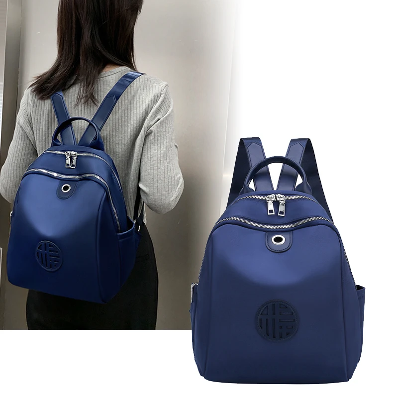 

Fashion Leisure Cloth Women Backpack Bag Soft Backpack Solid Color Lady Casual Backpack Modern City Popular Women Bag
