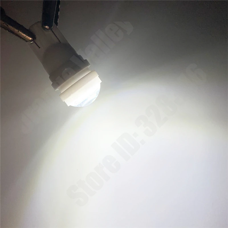 

100Pcs Ceramic T10 W5W 3 LED 2835 SMD 194 168 Car Interior Lights Wedge parking lights Bulbs Plate Light Auto Lamp