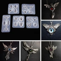 crystal epoxy resin mold devil eye pendant casting silicone mould diy crafts jewelry making tools