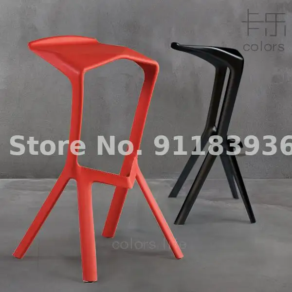 Скандинавский дизайнерский пластиковый барный стул в форме Ins высокий