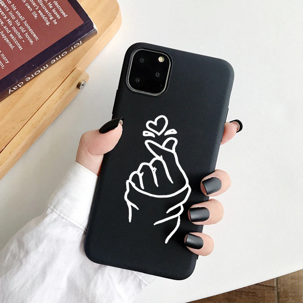 07 Чехол для телефона с милым принтом для влюбленных iphone 7, 8 Plus, X, 5S, SE, чехол для iphone 6 Plus, XR, XS Max, 11Pro, матовый мягкий чехол - Цвет: 07