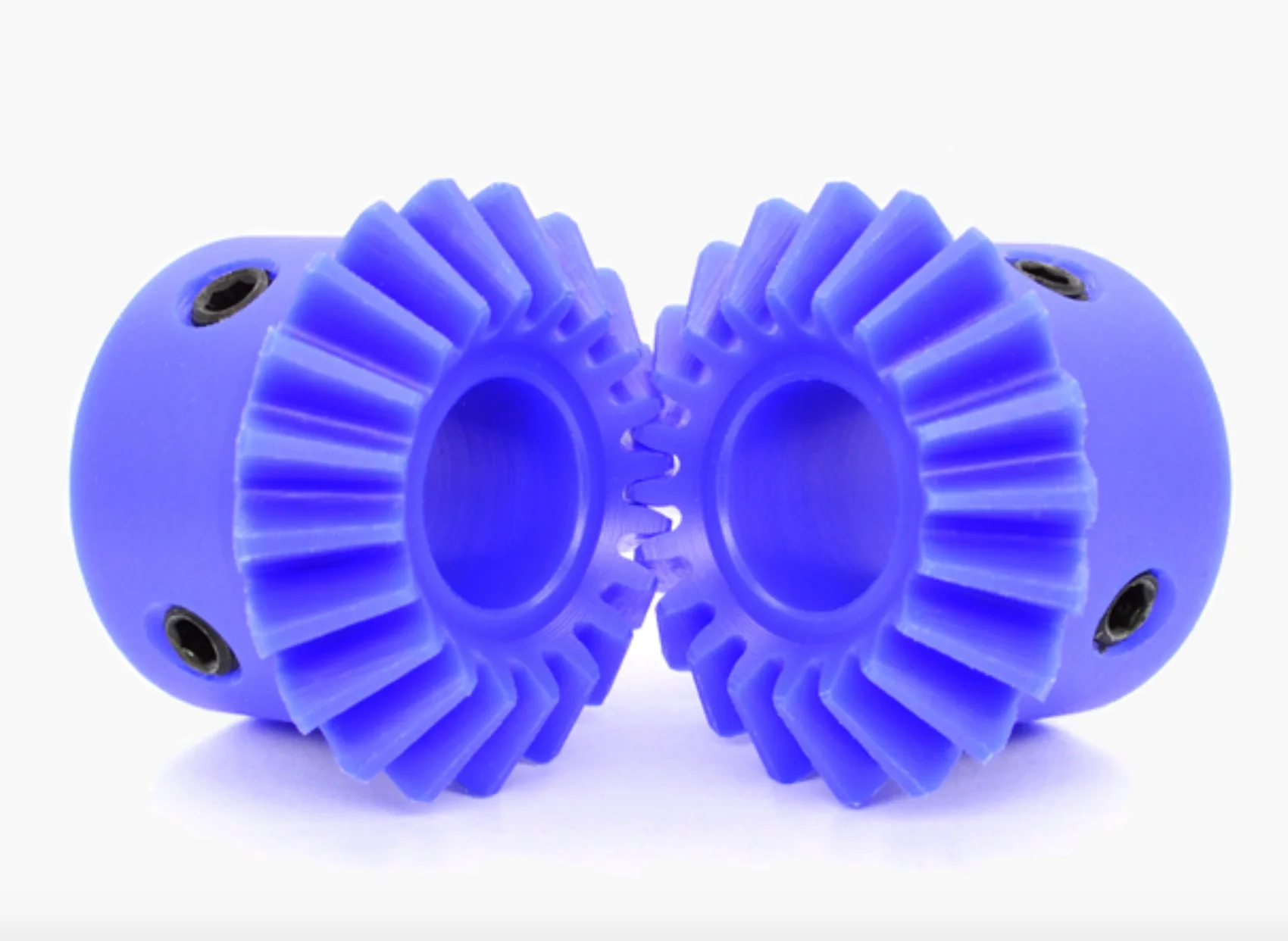 

2pcs 1M-20teeths OD:21.41mm Installation distance:20mm Blue Nylon Bevel Gear