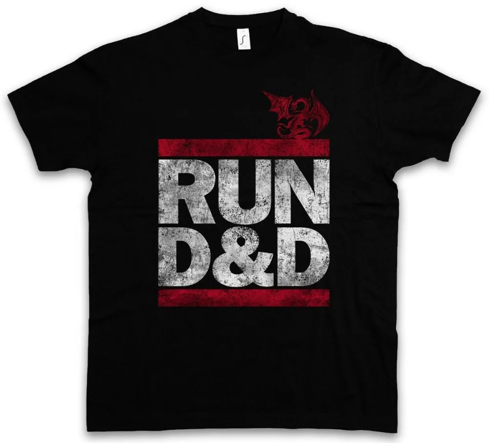 Футболка Run D &amp Веселая Dmc Dungeons Play новинка 2020 хит продаж Мужская футболка с