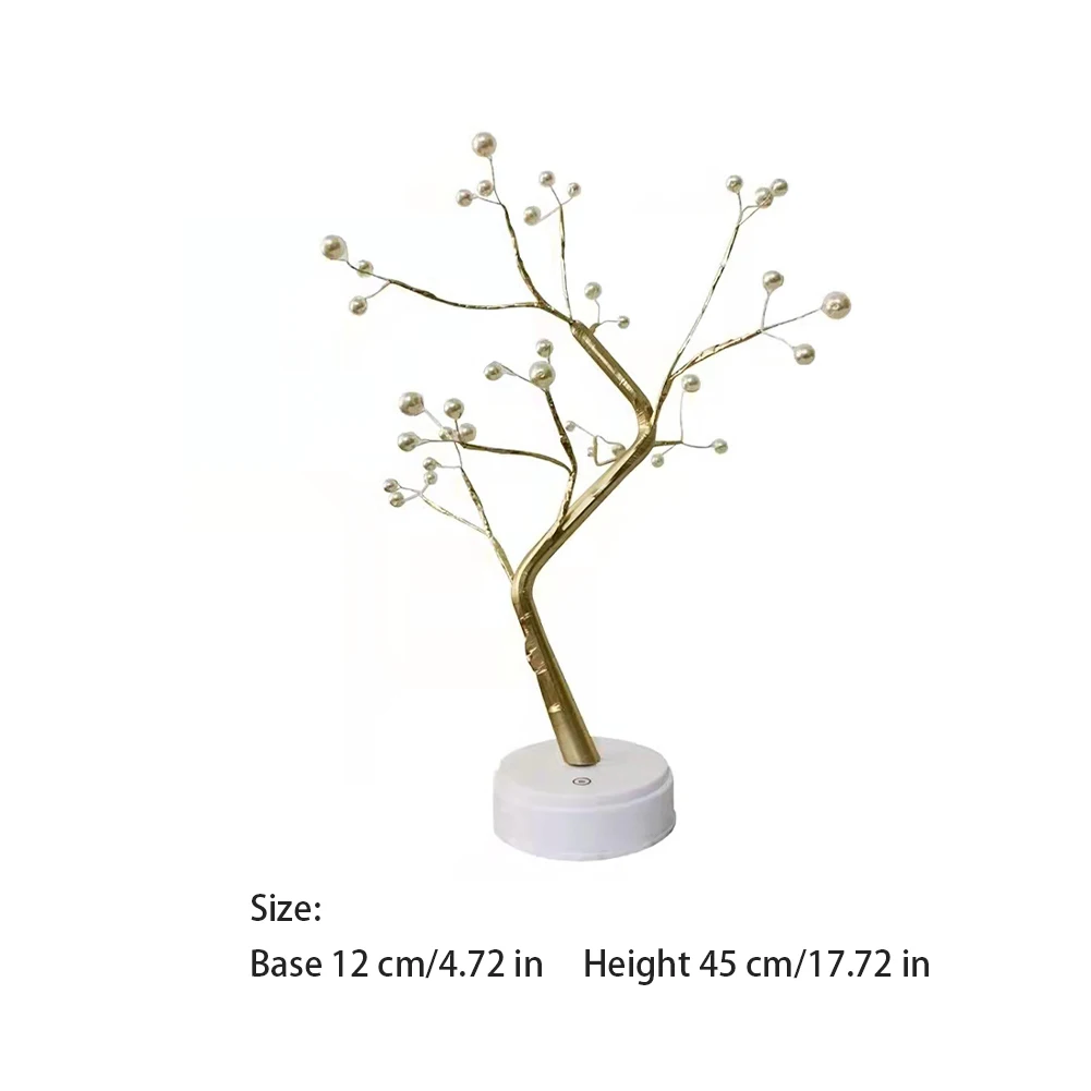 

LED Night Light Mini Christmas Pearl Tree Wire Garland Lamp For Home Kids Bedroom Decor Holiday 36/108 Bulbs Led Tree Lamp