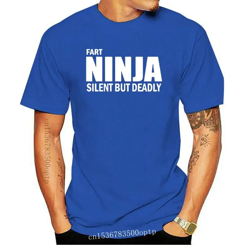 

New 2021 Fartharajuku Streetwear Shirt Mensilent But Deadly Funny Mens Black T Shirt Size S To 3Xl