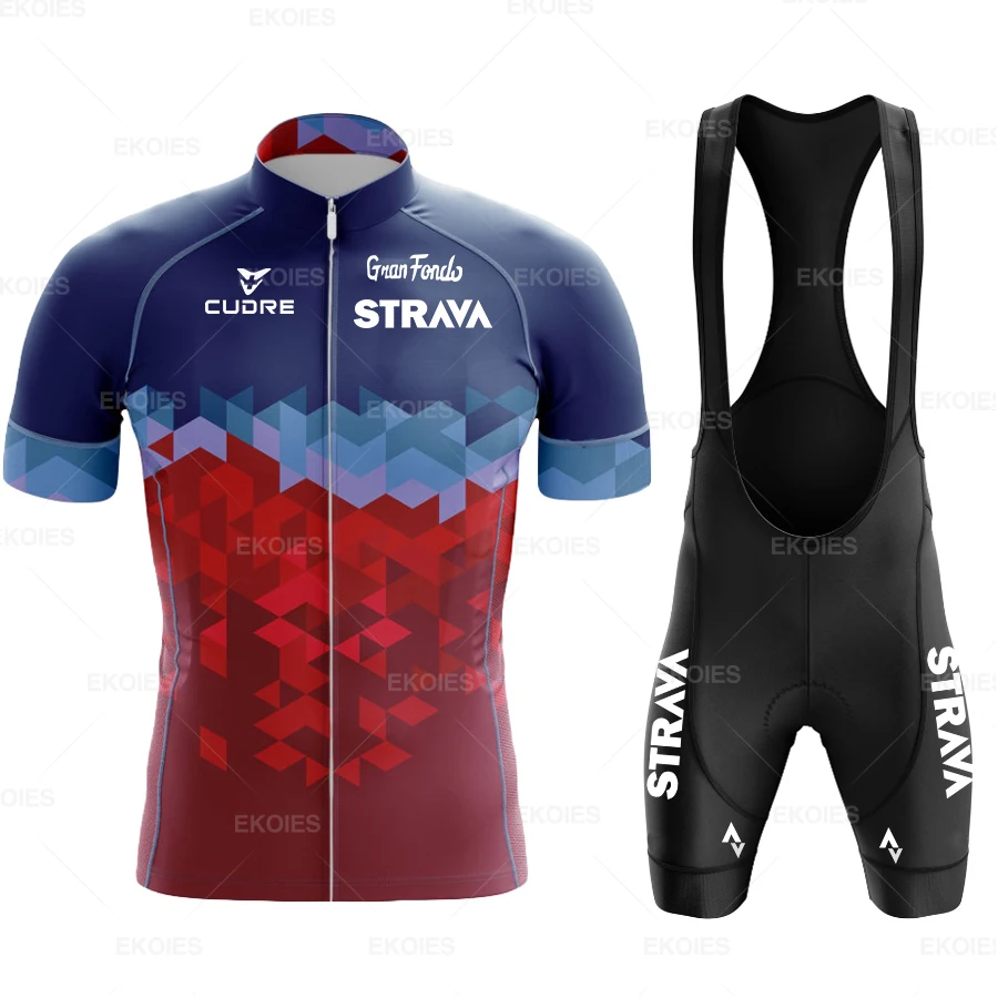 

Трикотажный комплект STRAVA мужской с коротким рукавом, спортивная одежда для езды на велосипеде, 19D шорты, лето