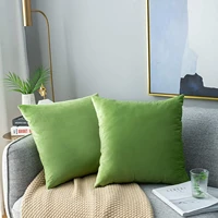 apple green velvet cushion covers 18x18inch home decorative nordic pillow case plush cozy pillows for living room