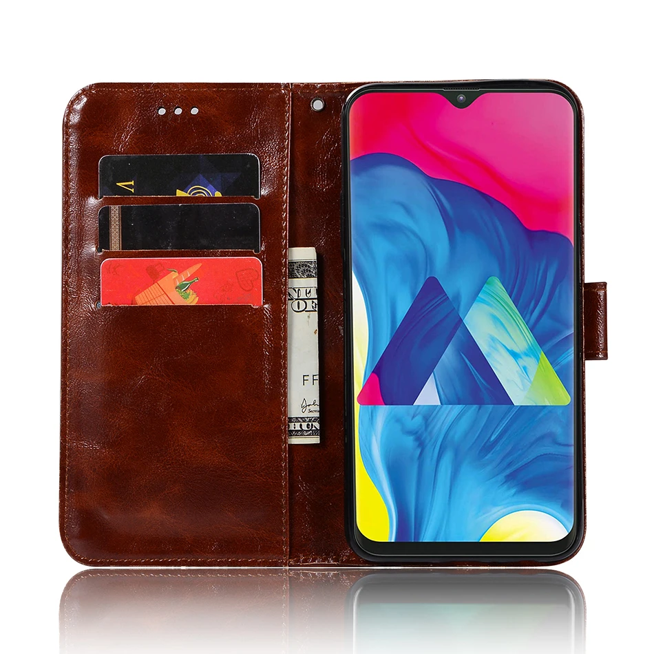 Кожаный чехол-бумажник в стиле ретро для Samsung Galaxy A10 M10 M20 A20 A30 A50 A9 A8 Plus A7 A6 A5 A3 Note 9 8 5