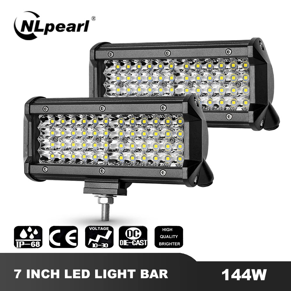 Nlpearl 4 &quot7&quot 72 Вт 144 светодиодный противотуманный светильник для автомобиля