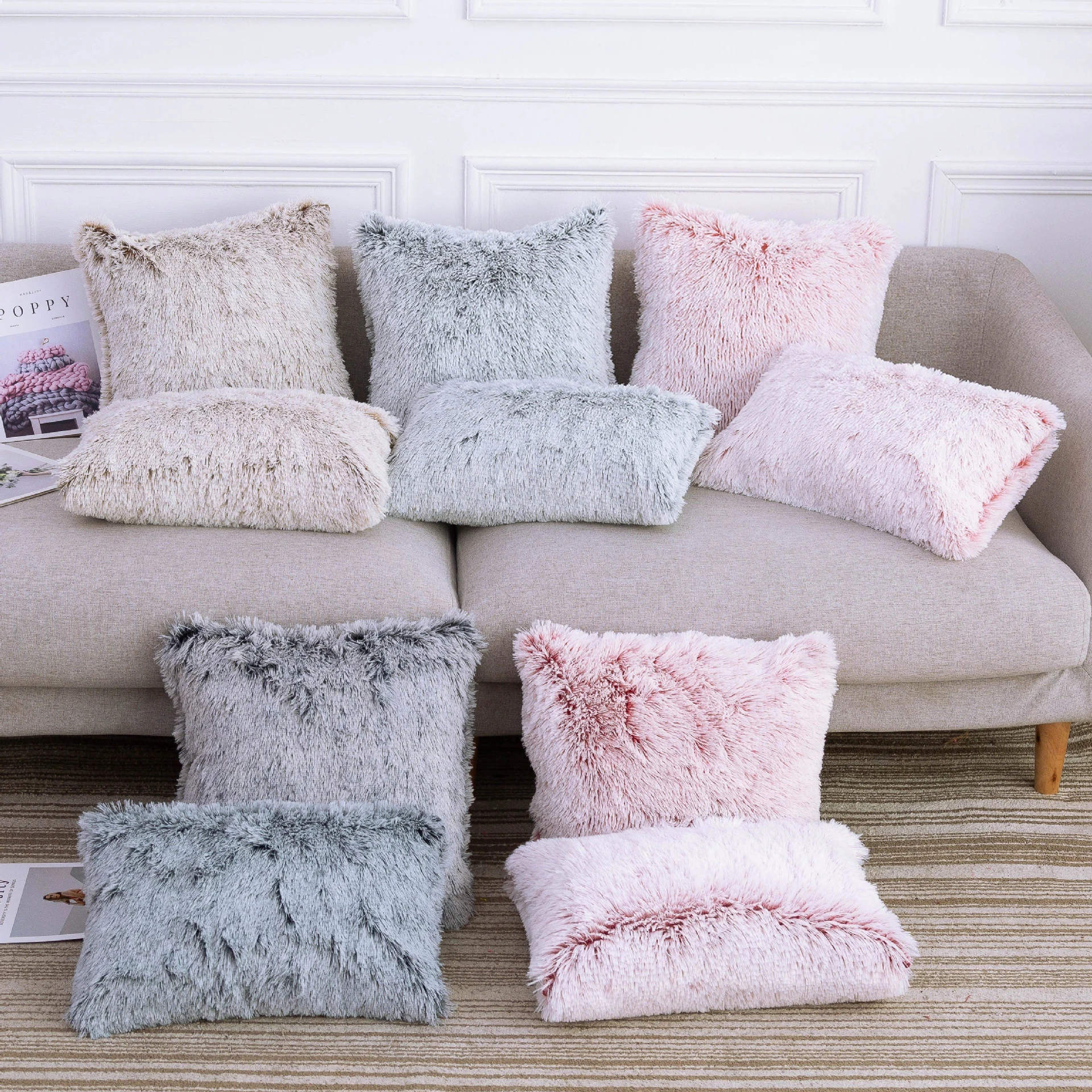 

Soft Fur Plush Cushion Cover Pillowcase Home Decor Pillow Covers Living Room Bedroom Sofa Decorative Pillows Cover 30/45/50CM