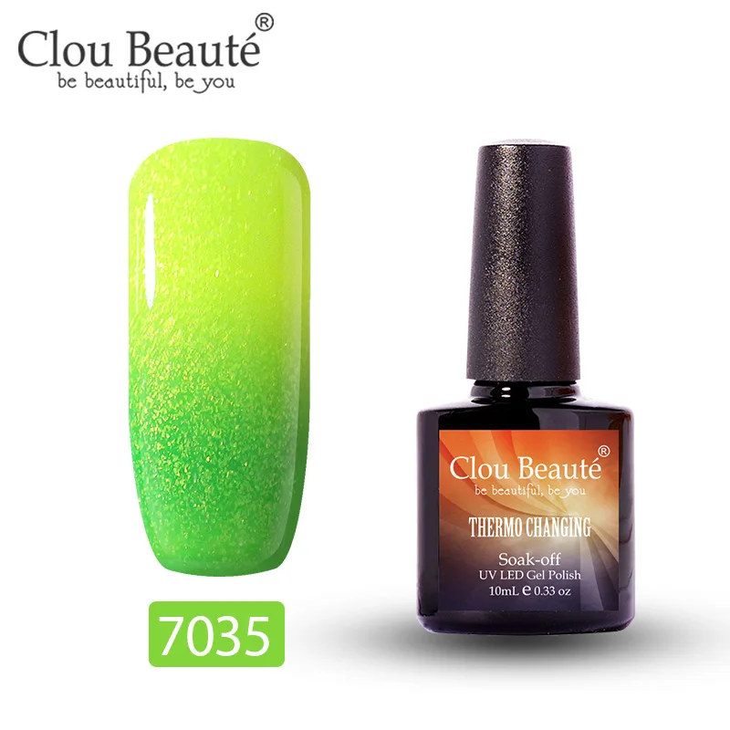 7035 Clou Beaute гель-лак, меняющий цвет в зависимости от температуры, гибридный УФ-лак для ногтей, стойкий, растворимый гель, 10 мл - Цвет: 7035